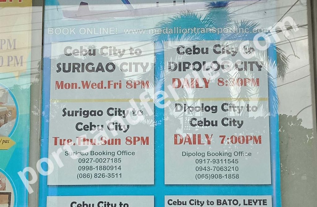 Medallion Transport Cebu-Surigao ferry schedule
