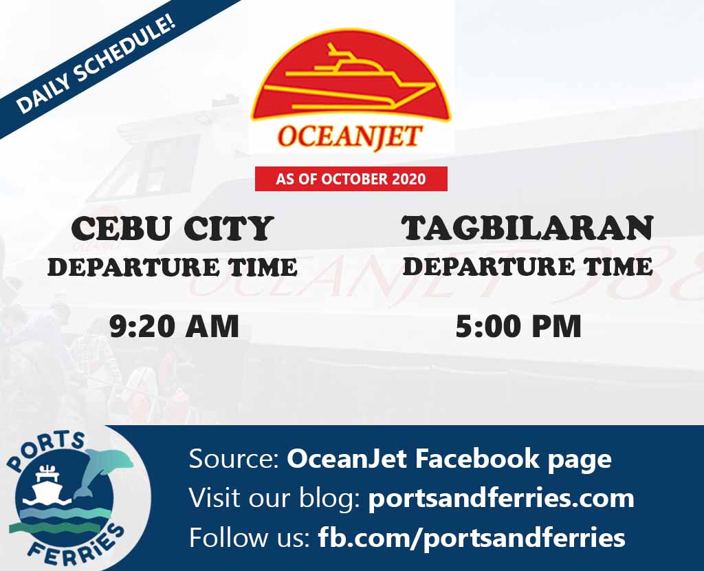 2020 OceanJet CebuTagbilaran Ferry Schedule, Fares & Booking