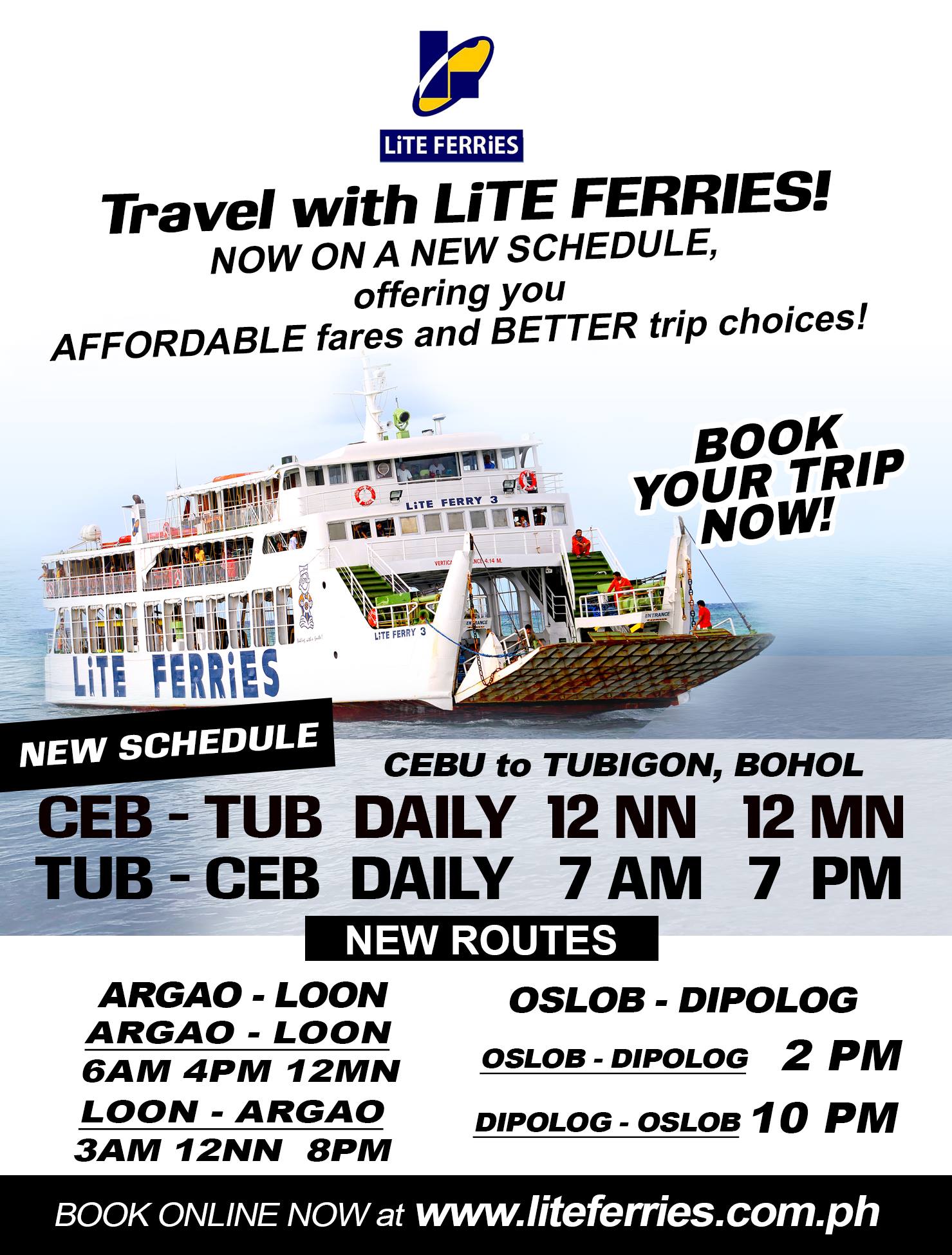 2020 Cebu Tubigon Lite Ferry Schedules, Fares & Booking