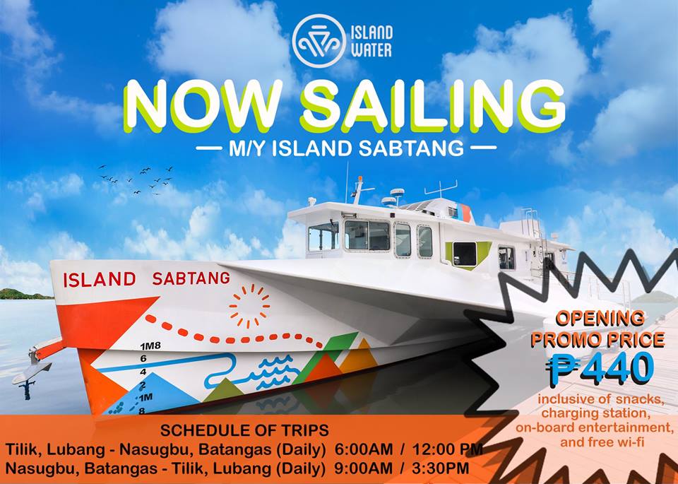 Island Water Tilik-Nasugbu Ferry Schedule and Fare