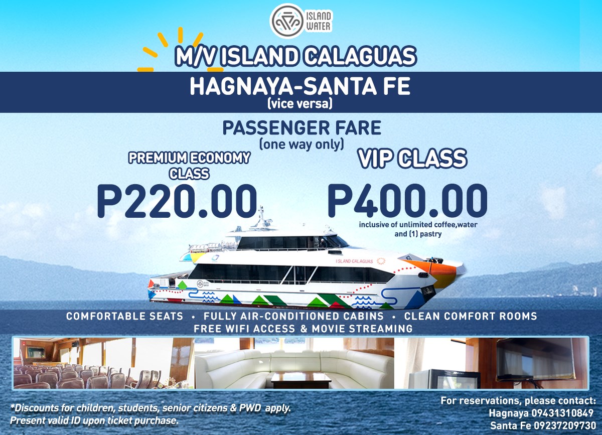 Island Water Temporarily Suspends Hagnaya-Santa Fe Ferry Route