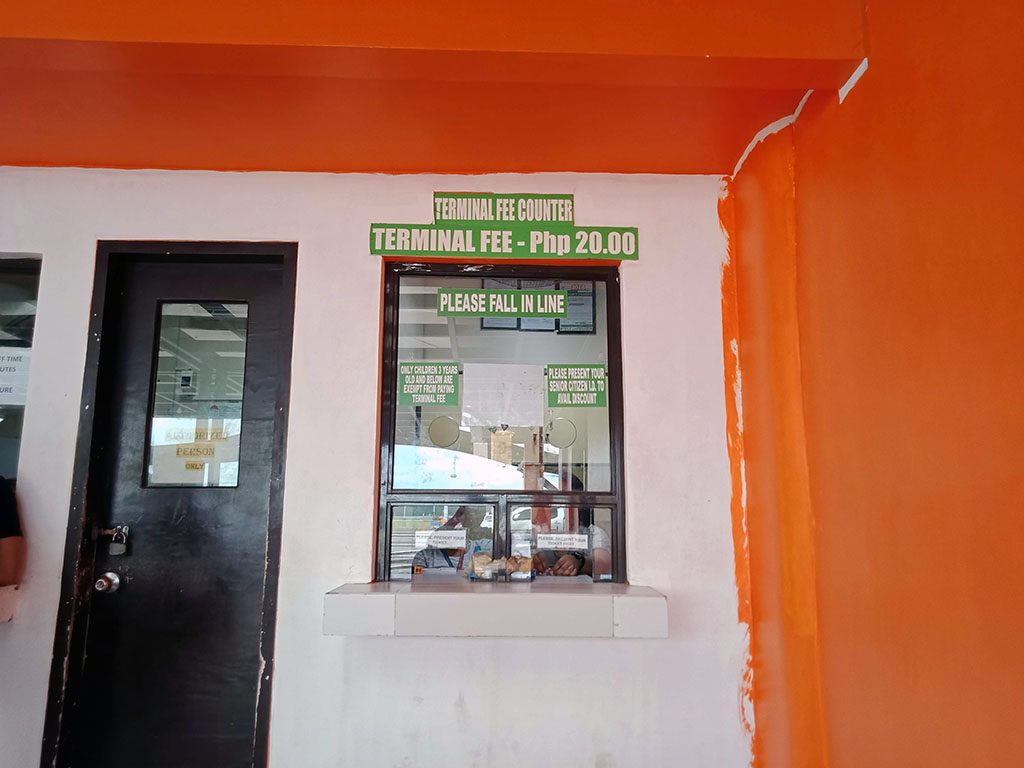 Tagbilaran Port Terminal Fee Window