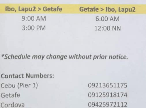 Clemer Lines Ibo-Getafe Schedule