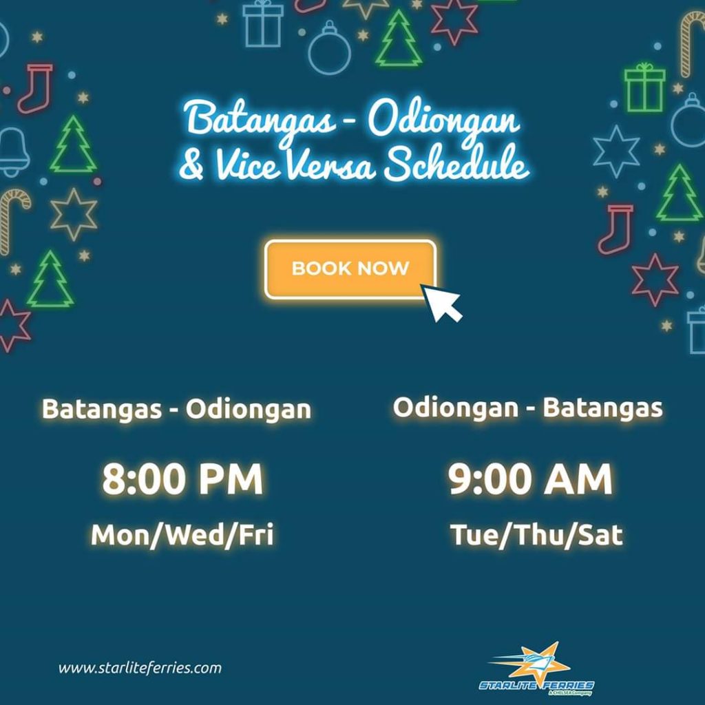 Batangas to Odiongan and v.v. Starlite Ferries Schedule & Fare Rates