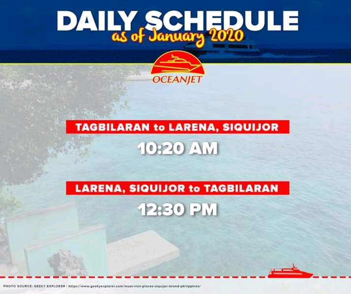OceanJet Tagbilaran-Larena Ferry Schedule