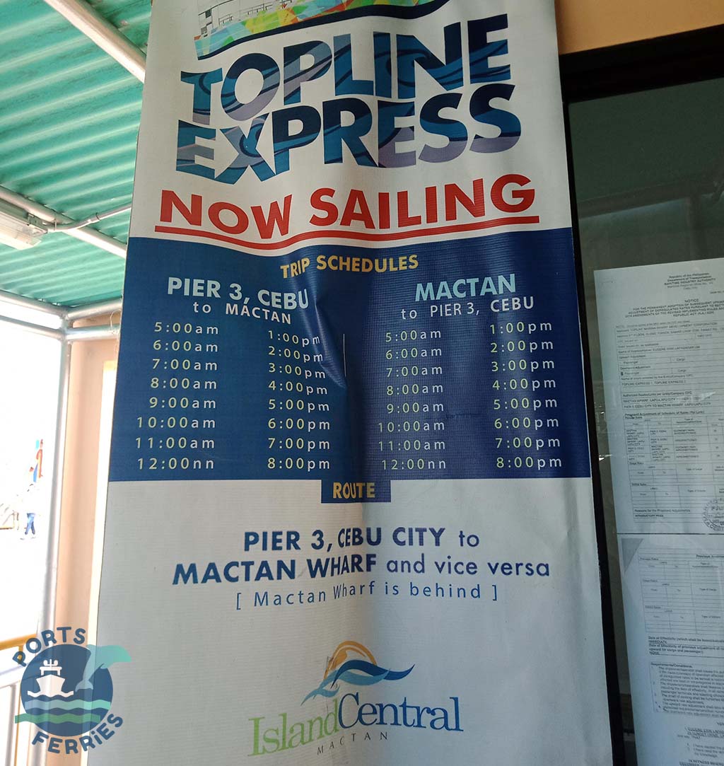 Topline Express Cebu-Mactan Ferry Schedules