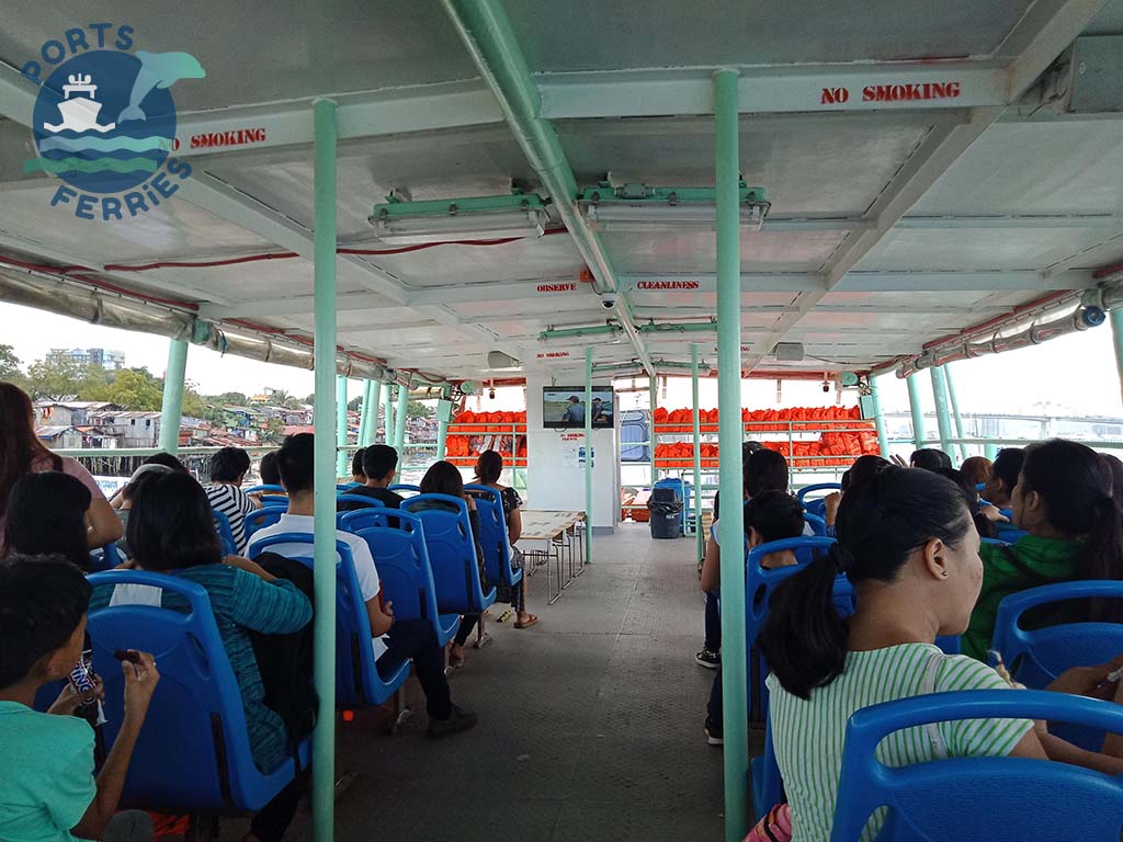 Inside the Topline Express ferry boat