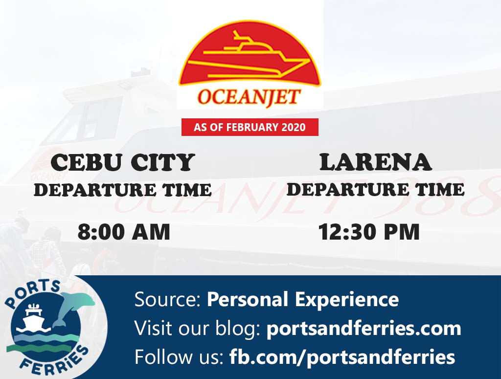 OceanJet Cebu-Larena Ferry Schedule