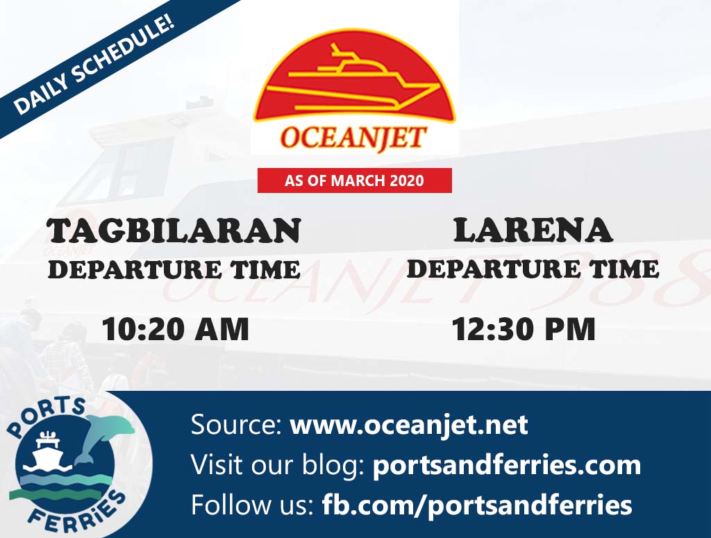 OceanJet Tagbilaran-Larena Ferry Schedules