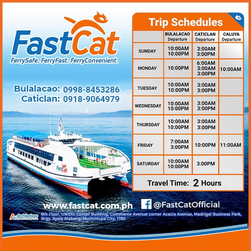 FastCat Bulalacao-Caticlan Schedule