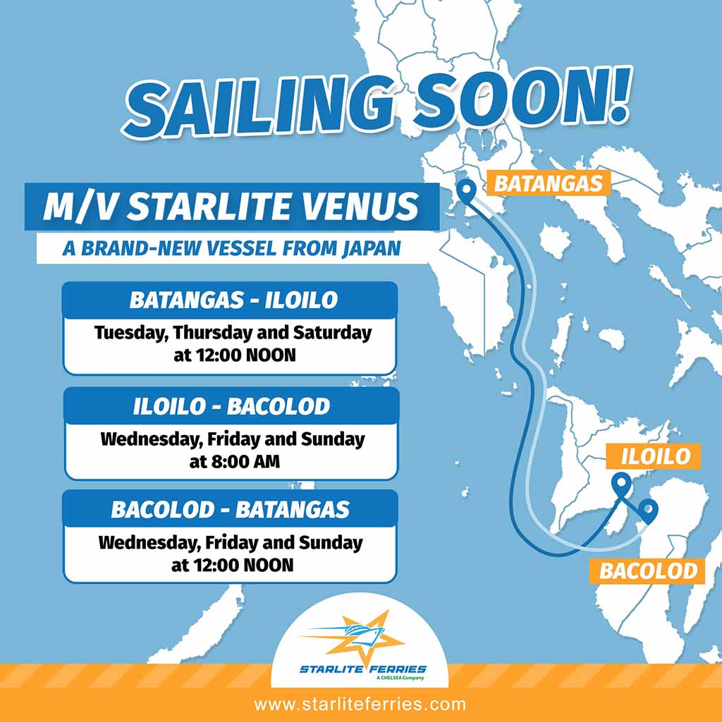 2020 Starlite Ferries Batangas-Iloilo: Schedule, Passenger & Cargo Rates