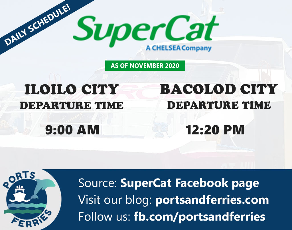 SuperCat Bacolod-Iloilo Ferry Schedule