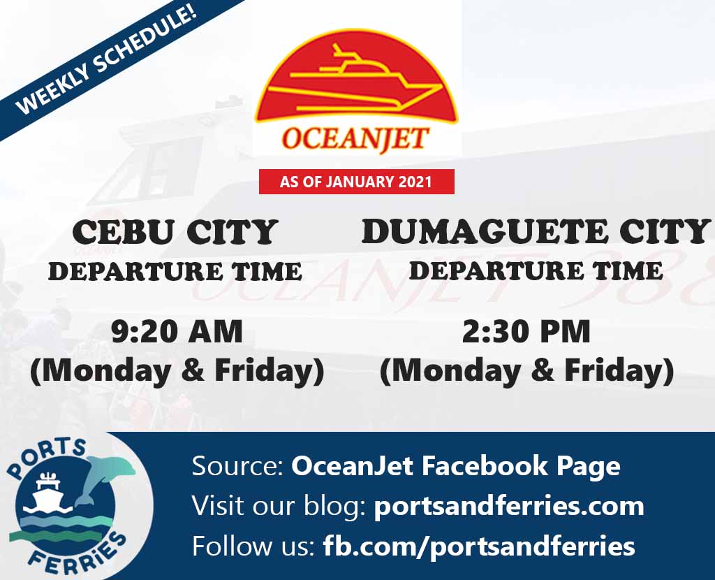 OceanJet Cebu-Dumaguete Ferry Schedules