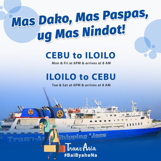 Trans-Asia Cebu-Iloilo Ferry Schedule