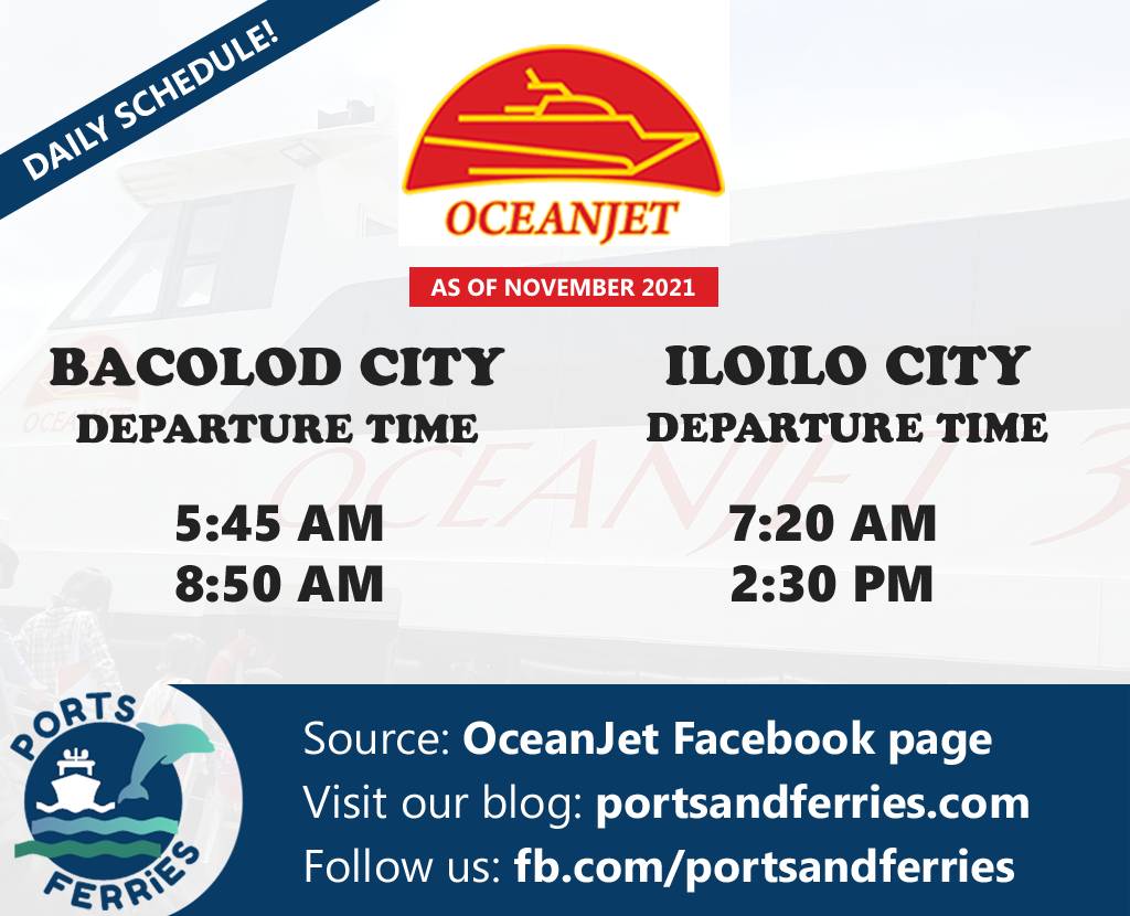 OceanJet Bacolod-Iloilo Ferry Schedule