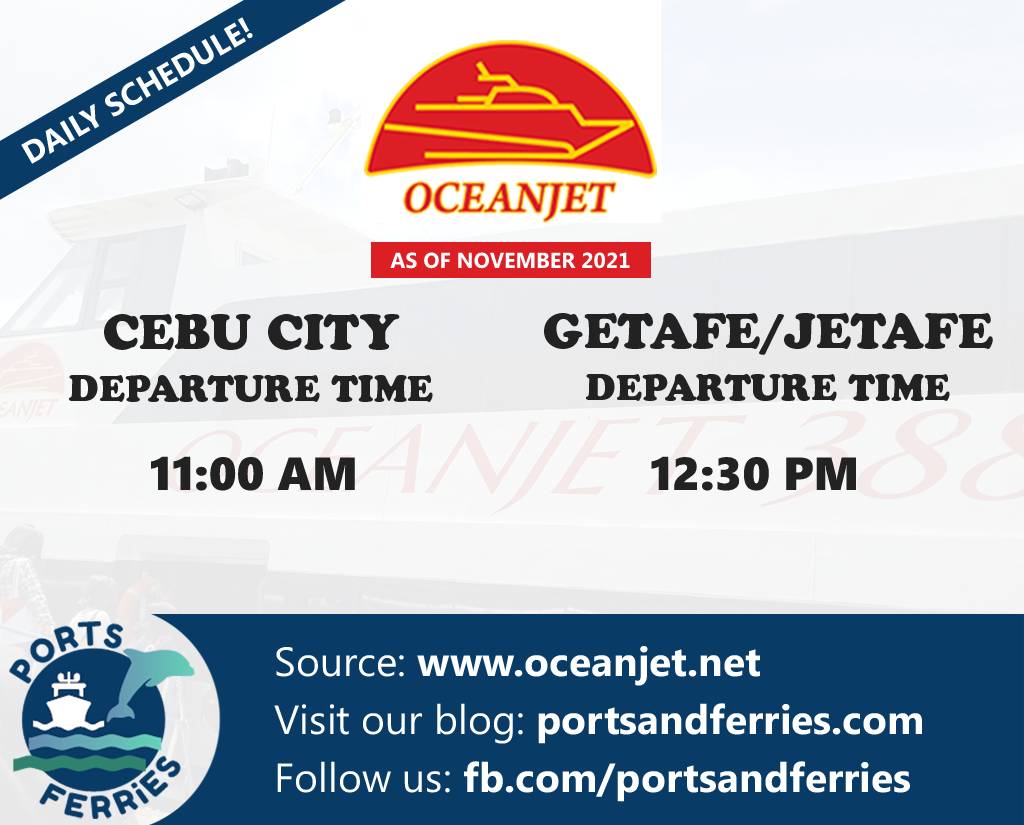 OceanJet Cebu-Getafe Ferry Schedules
