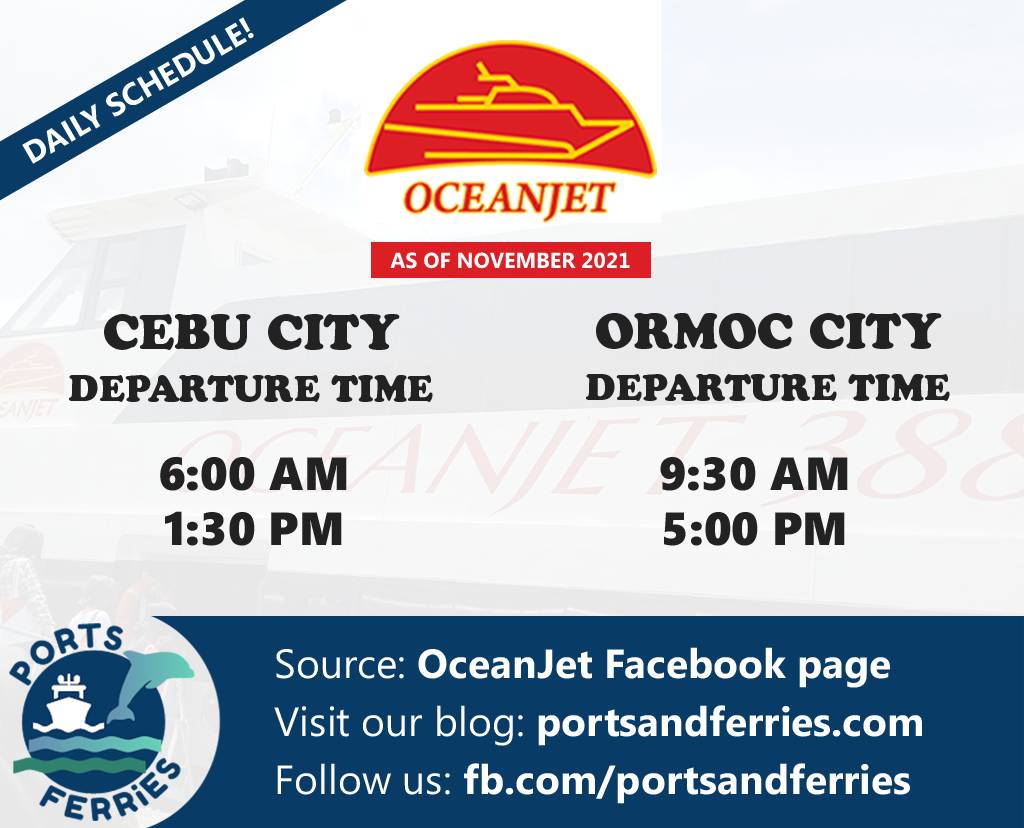OceanJet Cebu-Ormoc Fast Craft Ferry Schedule