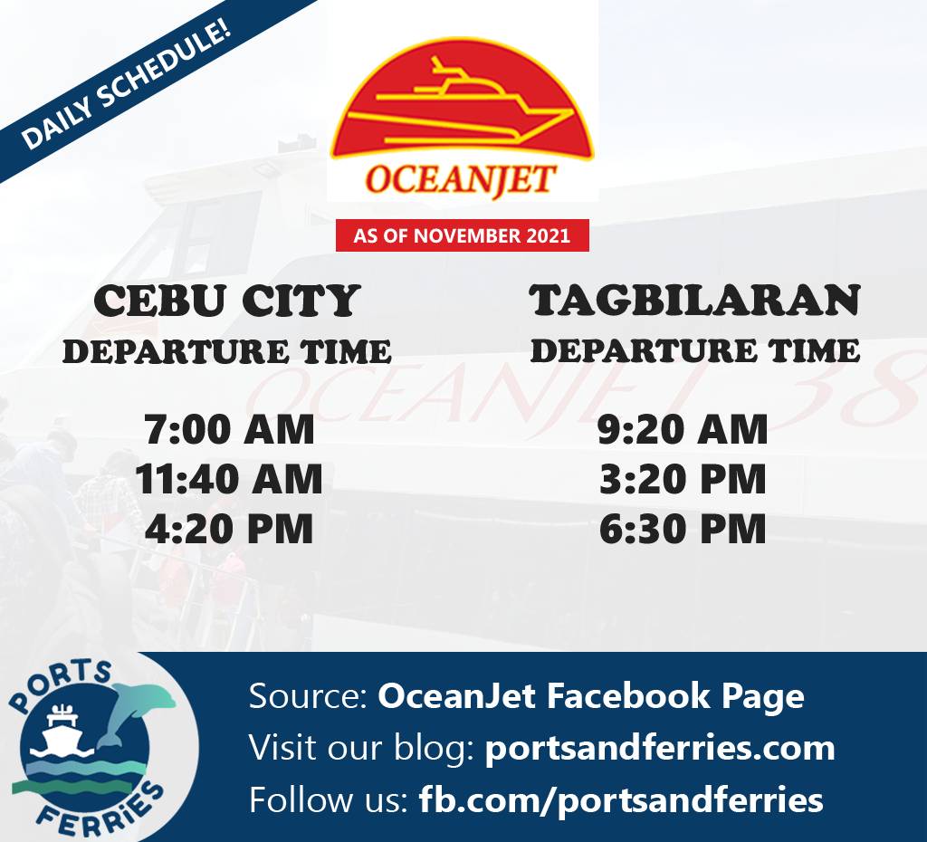 OceanJet Cebu-Tagbilaran Ferry Schedule